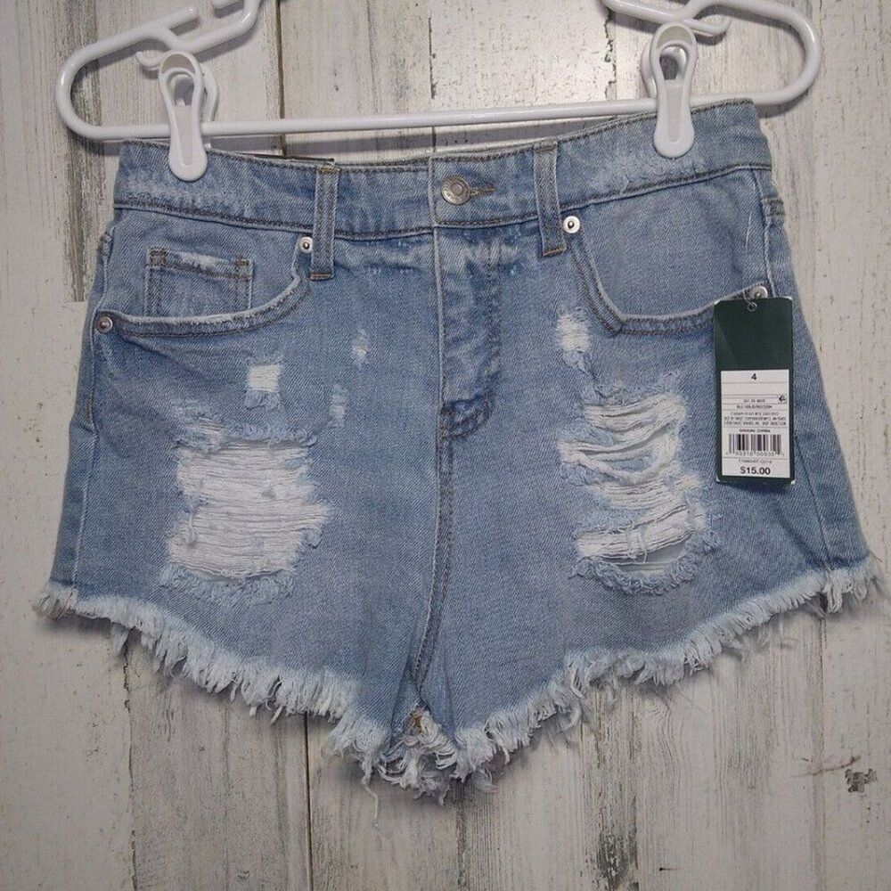 Wild Fable Women's Distressed High Rise Denim Shorts Sz 4